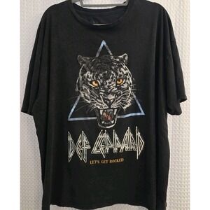 Def Leppard‎ Let's Get Rocked Tour Shirt Black Mens Size XL